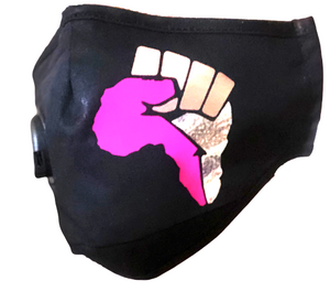 Pink “Power & Respect” Face Mask w/ breathing compartment (PLUS 3 FREE FILTERS)