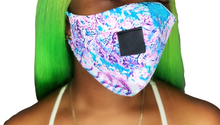 Cargar imagen en el visor de la galería, Rainbow Printed Reusable Face Mask with Straw Hole