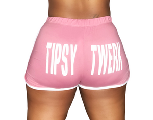 Pink Plush "TipsyTwerk" Shorts