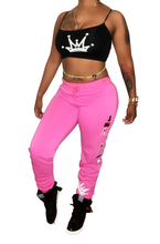 Load image into Gallery viewer, Pink Jem Drip Regular Fit Joggers