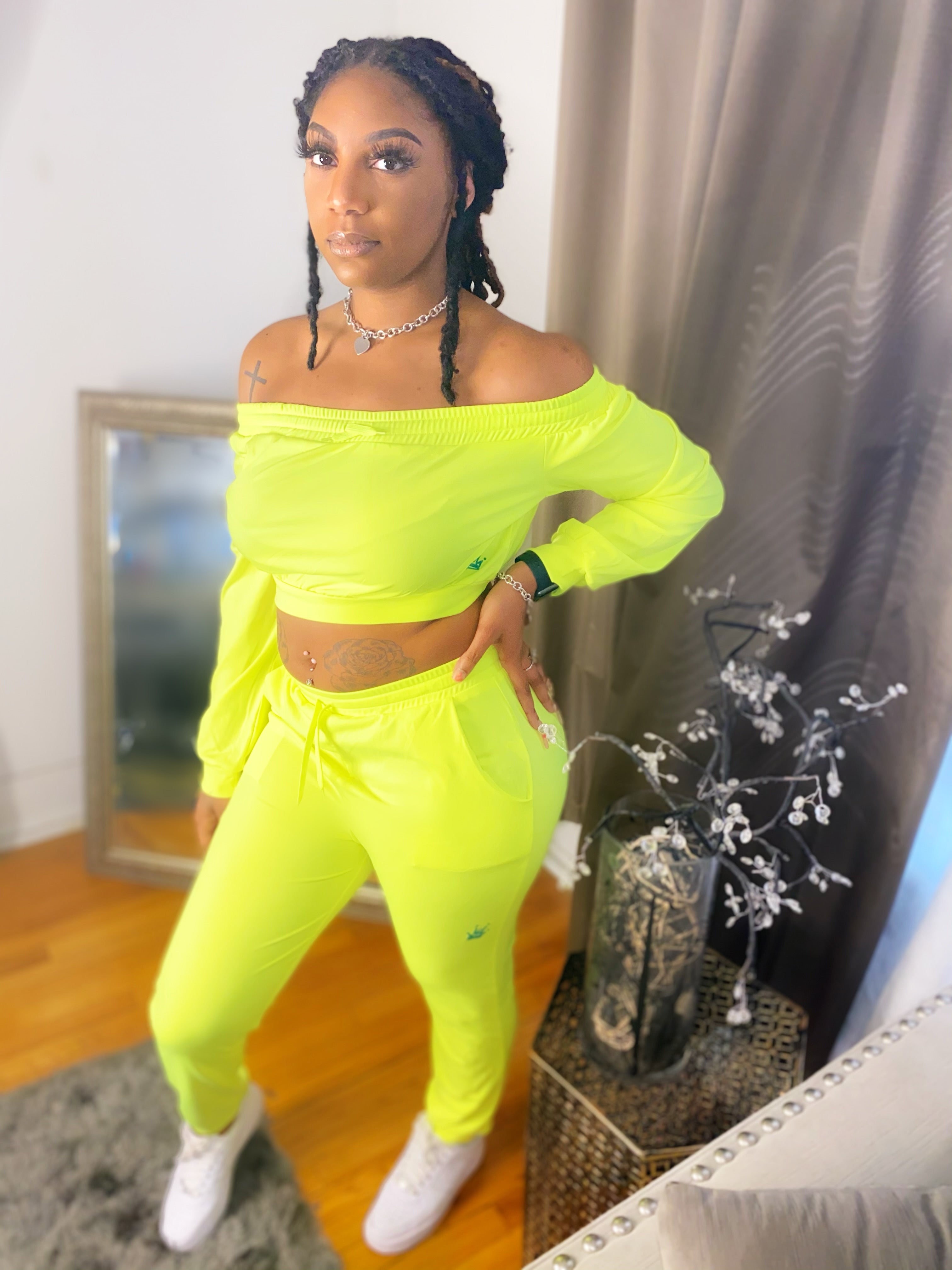 Neon two piece set hotsell