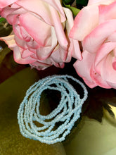 Cargar imagen en el visor de la galería, Sky Blue Elastic waist beads set