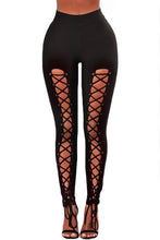 Load image into Gallery viewer, Lace-Me Up High Waist Leggings