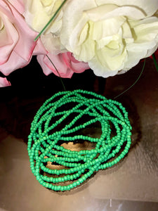 Green Vine Elastic waist beads set