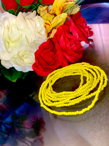 Yellow Sun Elastic waist beads set